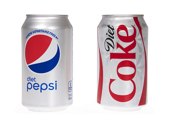 diet coke and regular coke
