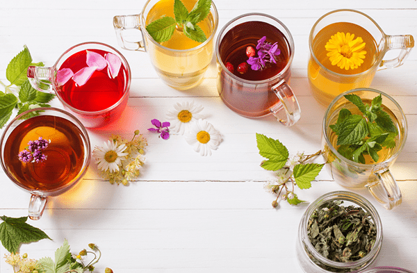 Kofein-zdarma bylinkové čaje (bylinné čaje)